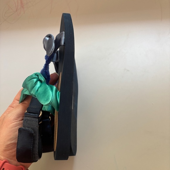 Stuart Weitzman Bandeau Sport Sandal Teva Style Satin Bow Strap Size 7.5 Adjusts - Picture 7 of 10